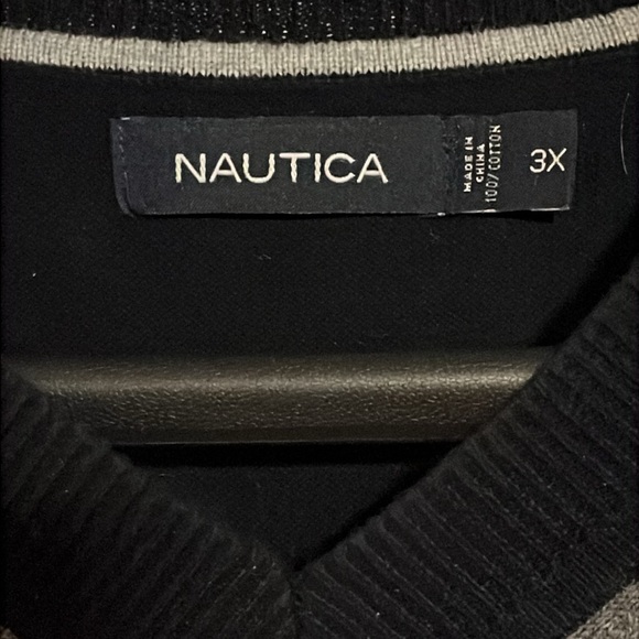 Nautica navy and grey argyle sweater vest. 3XL - Picture 5 of 6